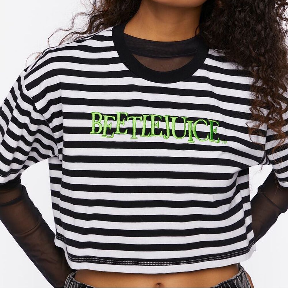 Beetlejuice crop top